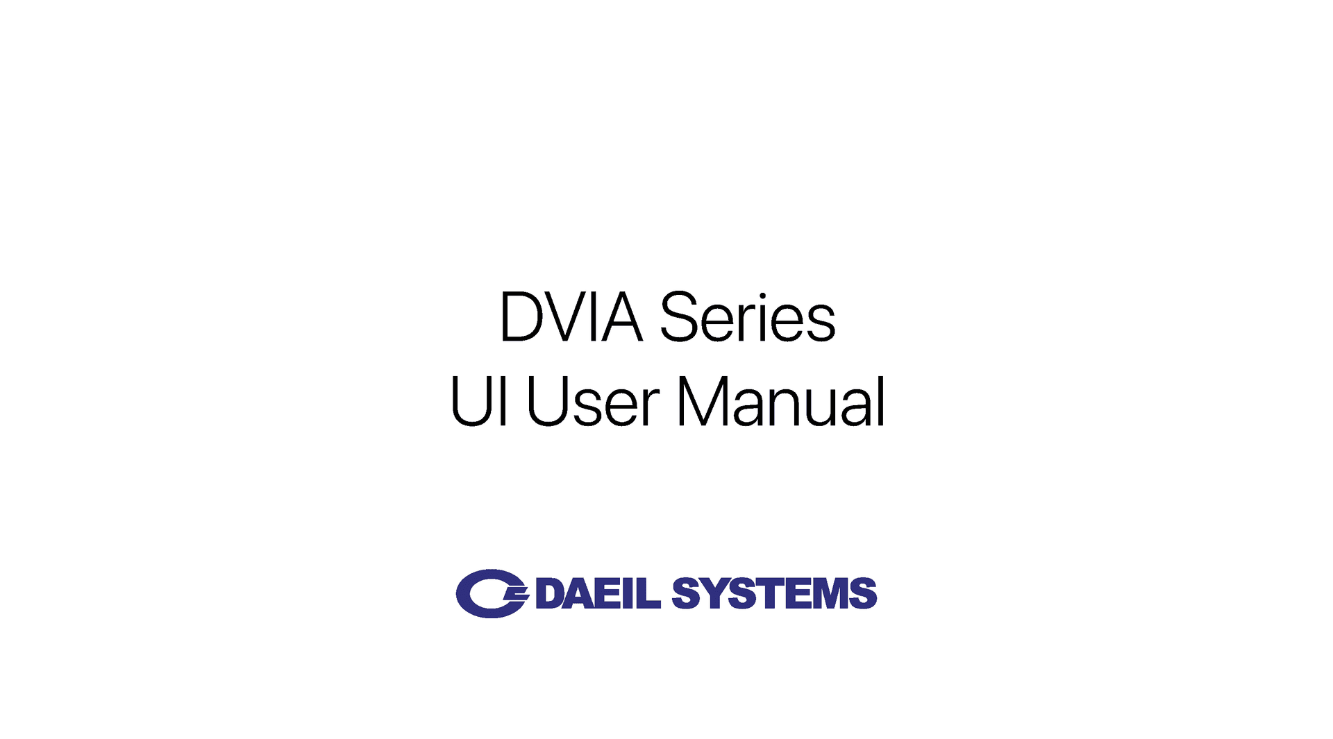 DVIA-UI Controller User Manual