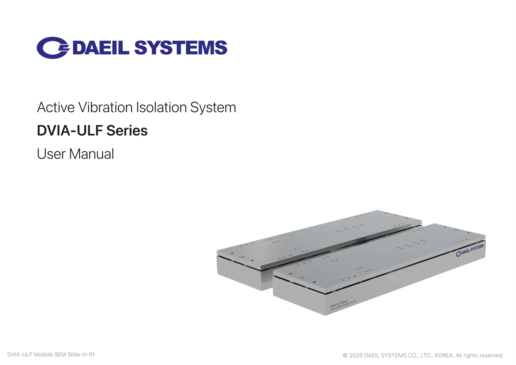 DVIA-ULF Module SEM User Manual