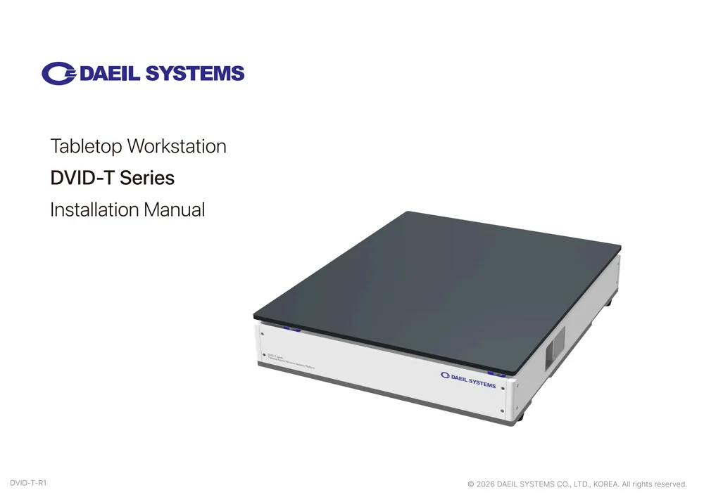 DVID-T Tabletop Workstation User Manual
