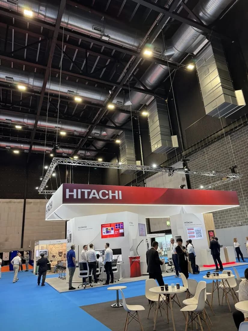 The exhibition hall, looking toward the far end.